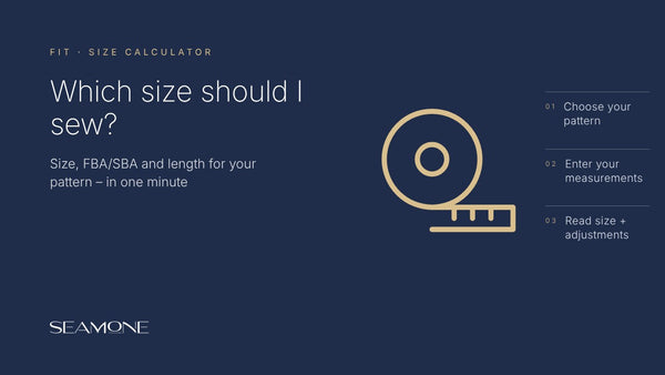 Size calculator for sewing patterns: size, FBA/SBA and length in one minute