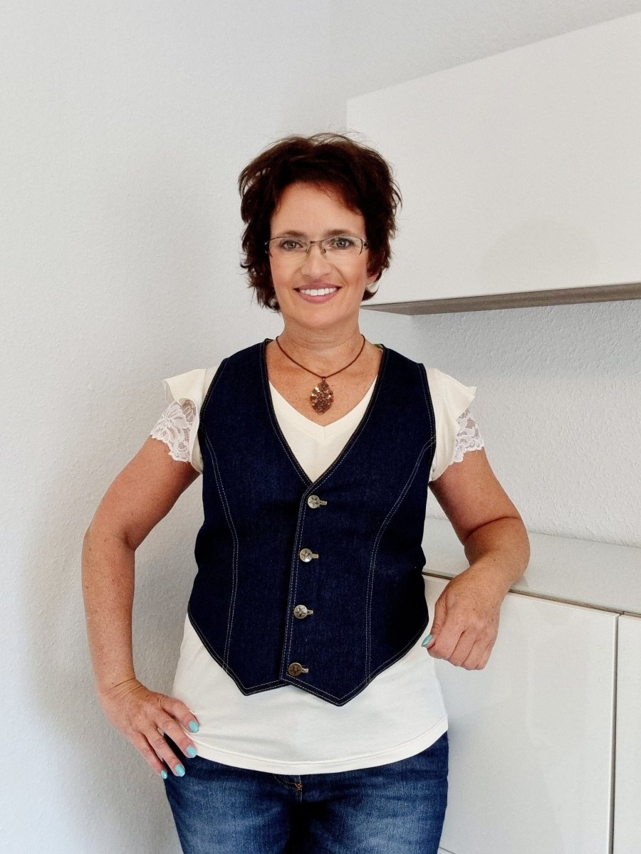 MØN – Weste Damen digitales Schnittmuster als PDF download | tailliert & gefüttert | Größe 32–52 | SEAMONE – Damen PDF Schnittmuster | SEAMONE