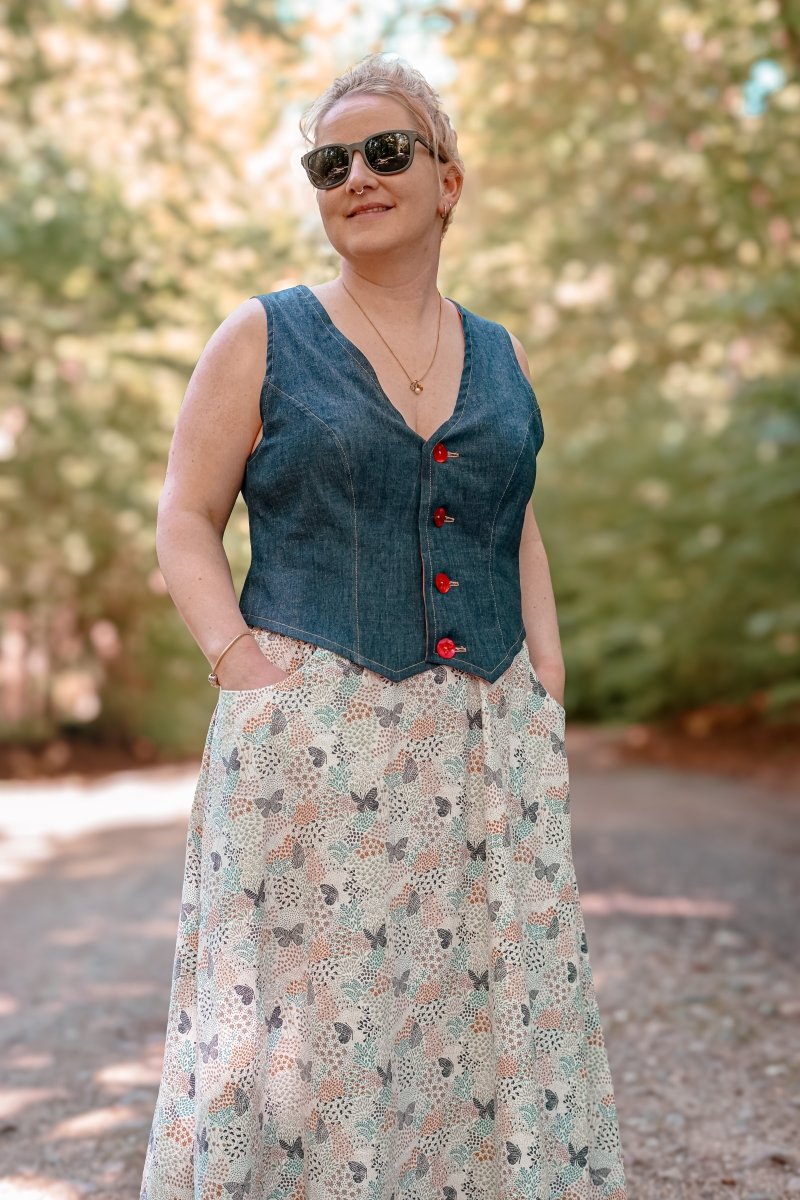 MØN – Weste Damen digitales Schnittmuster als PDF download | tailliert & gefüttert | Größe 32–52 | SEAMONE – Damen PDF Schnittmuster | SEAMONE