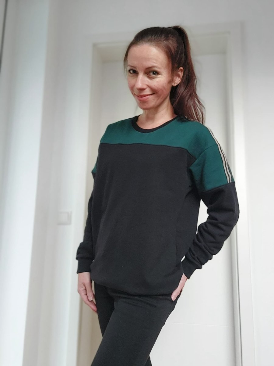SPLIID – Pullover Damen digitales Schnittmuster als PDF download | mit Teilungen & Kapuze | Größe 32–52 | SEAMONE – Damen PDF Schnittmuster | SEAMONE
