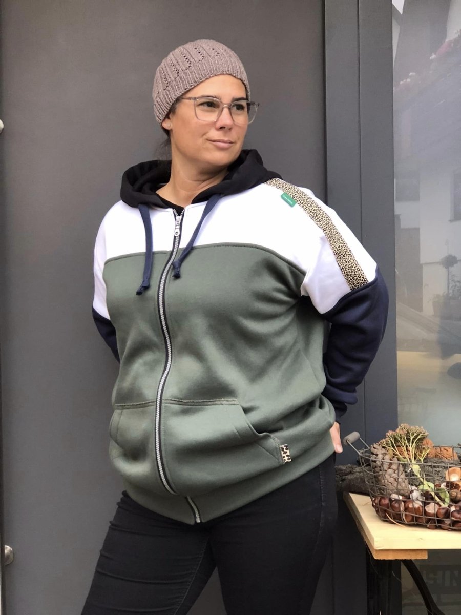 SPLIID – Pullover Damen digitales Schnittmuster als PDF download | mit Teilungen & Kapuze | Größe 32–52 | SEAMONE – Damen PDF Schnittmuster | SEAMONE