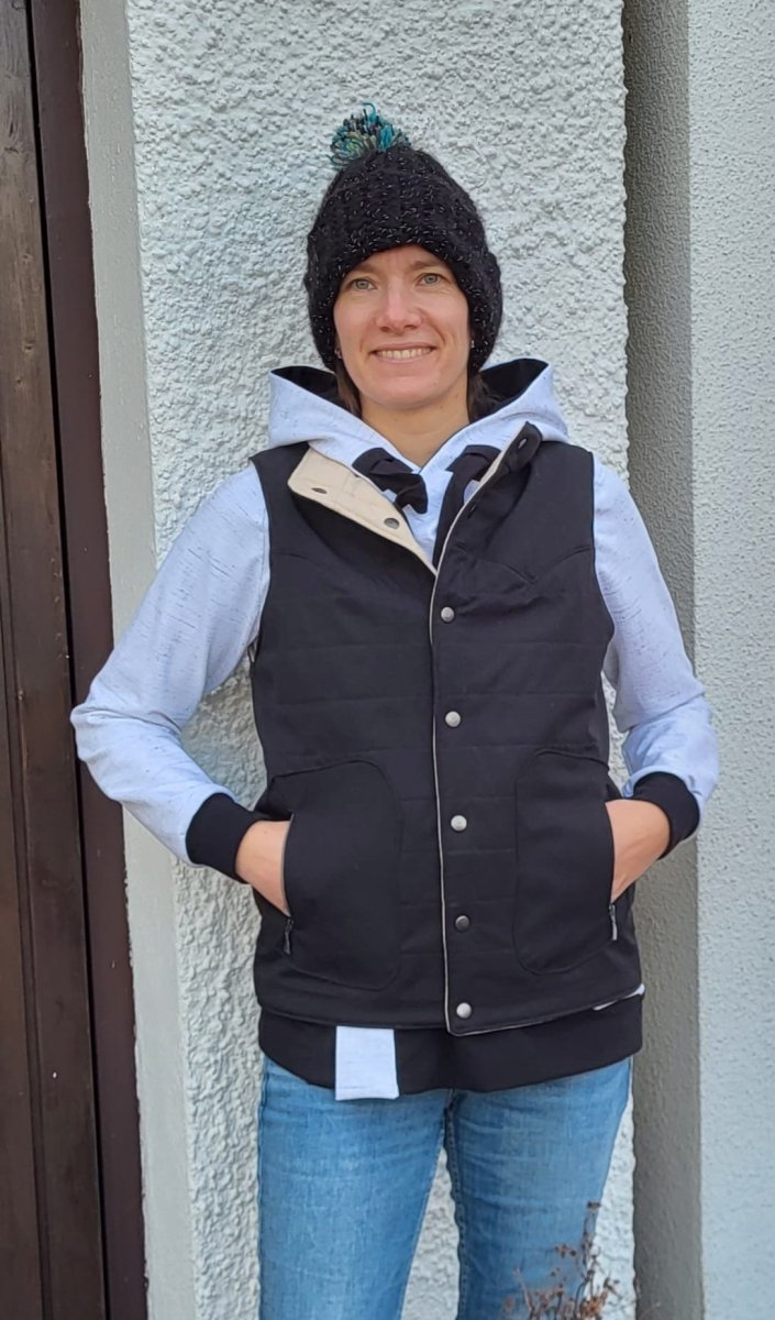 VENDLA – Wendeweste Damen digitales Schnittmuster als PDF download | gesteppt & gefüttert | Größe 32–52 | SEAMONE – Damen A4 + A0 + Beamer PDF Schnittmuster | SEAMONE