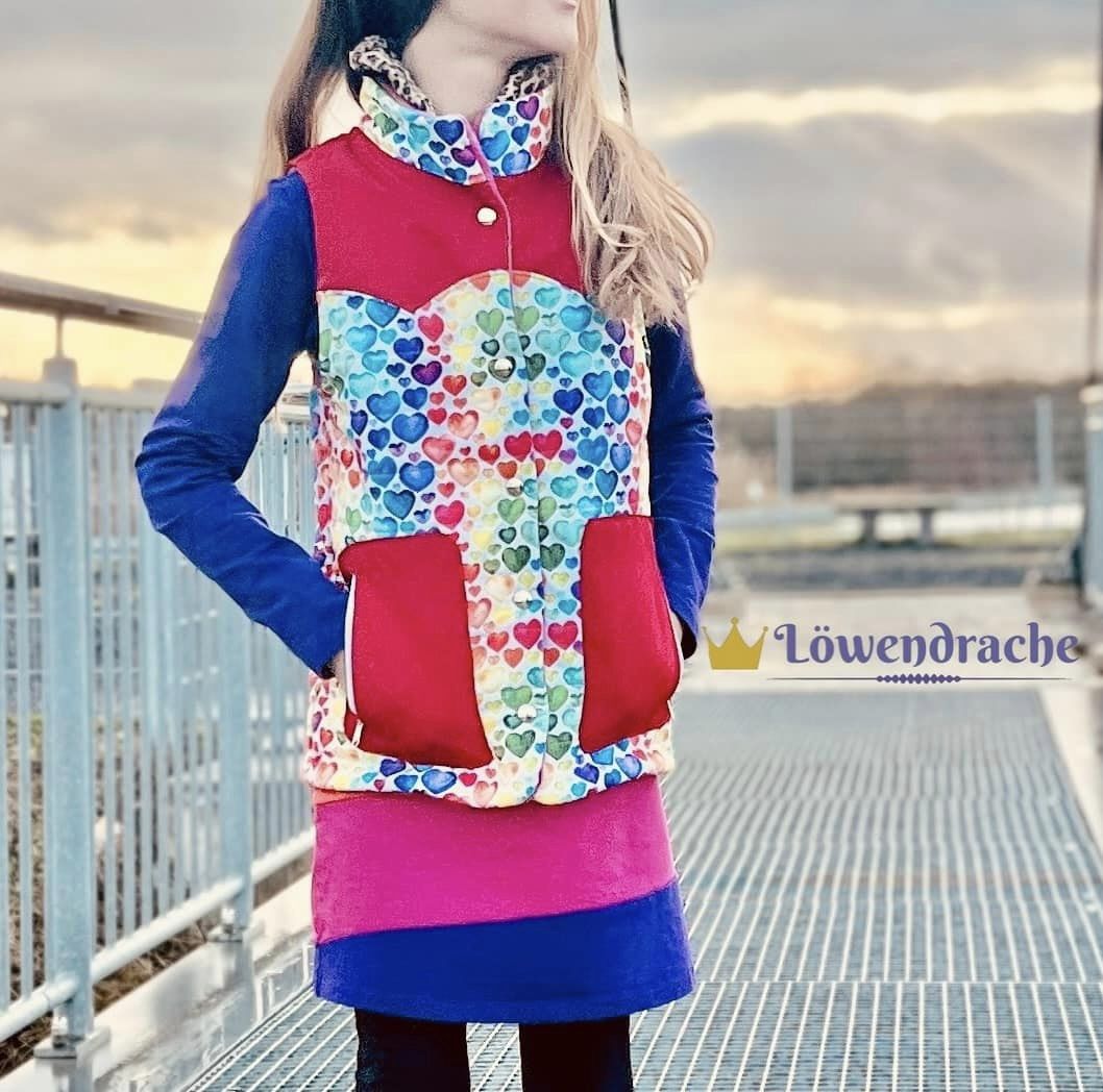 VENDLA – Wendeweste Kinder digitales Schnittmuster als PDF download | gesteppt & gefüttert | Größe 110–170 | SEAMONE – Kinder A4 + A0 + Beamer PDF Schnittmuster | SEAMONE