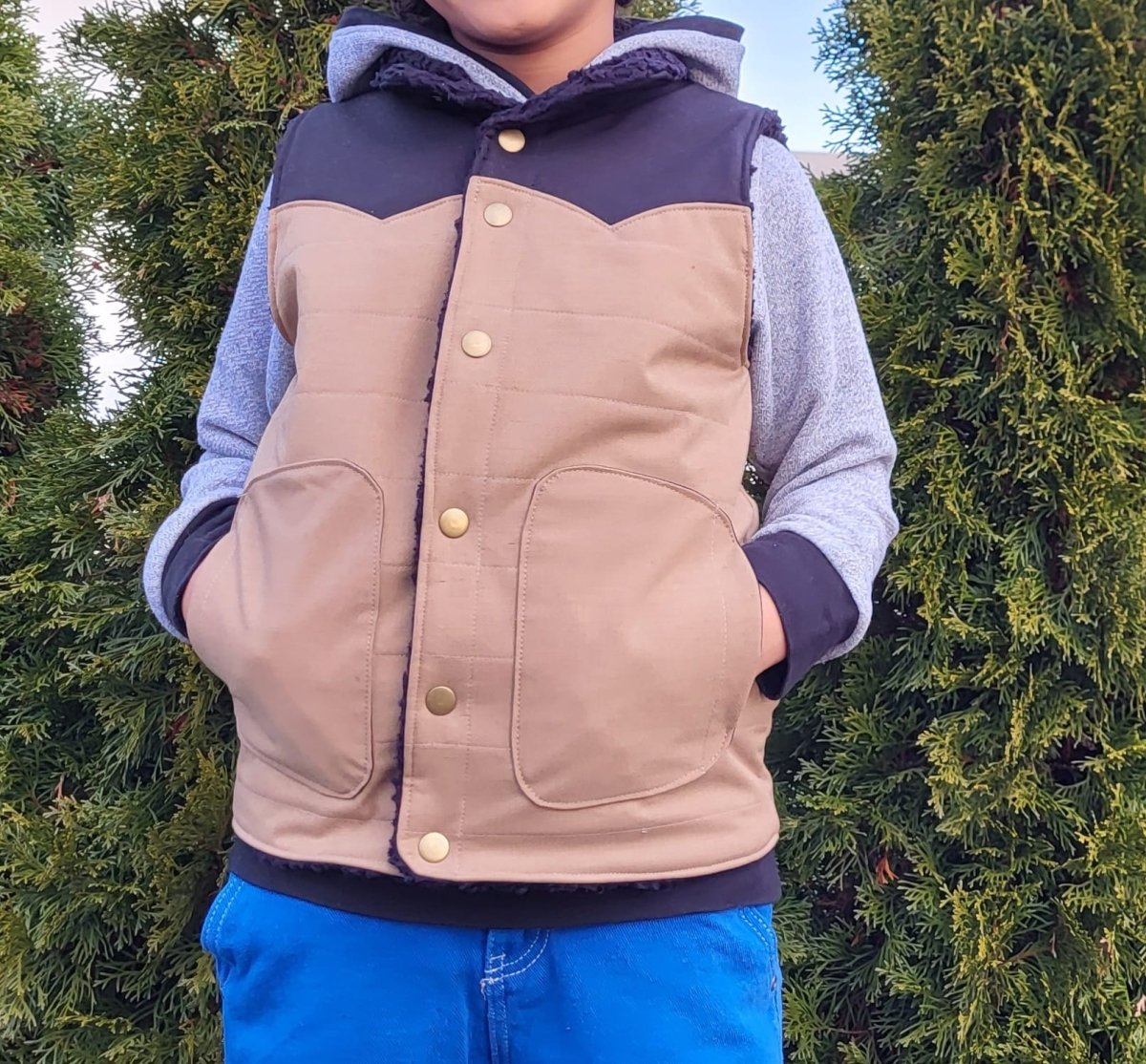 VENDLA – Wendeweste Kinder digitales Schnittmuster als PDF download | gesteppt & gefüttert | Größe 110–170 | SEAMONE – Kinder A4 + A0 + Beamer PDF Schnittmuster | SEAMONE