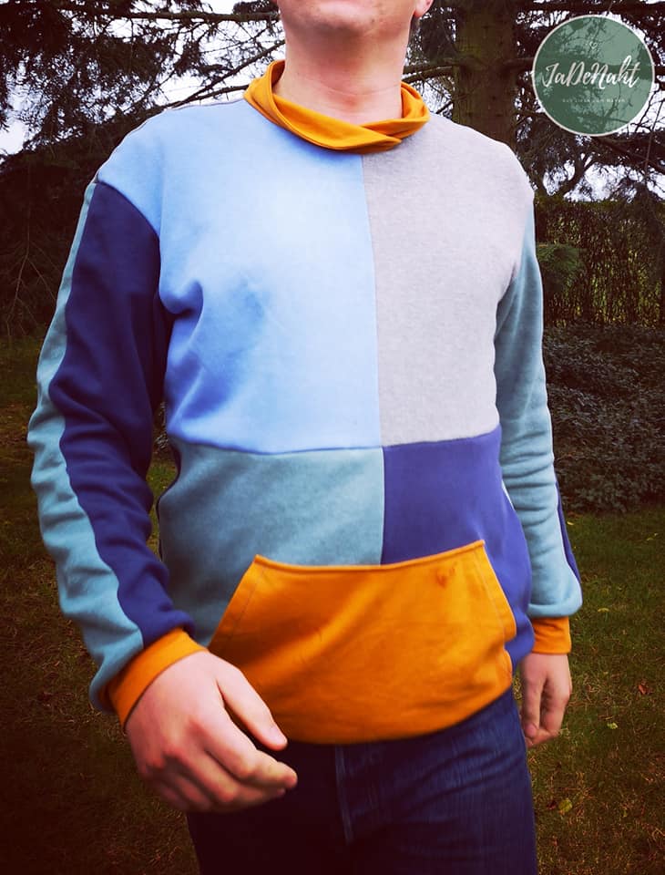 KALIX – Hoodie Herren digitales Schnittmuster als PDF download | Oversize mit Teilungen | Größe 44–60 | SEAMONE – Herren A4 + A0 + Beamer PDF Schnittmuster | SEAMONE