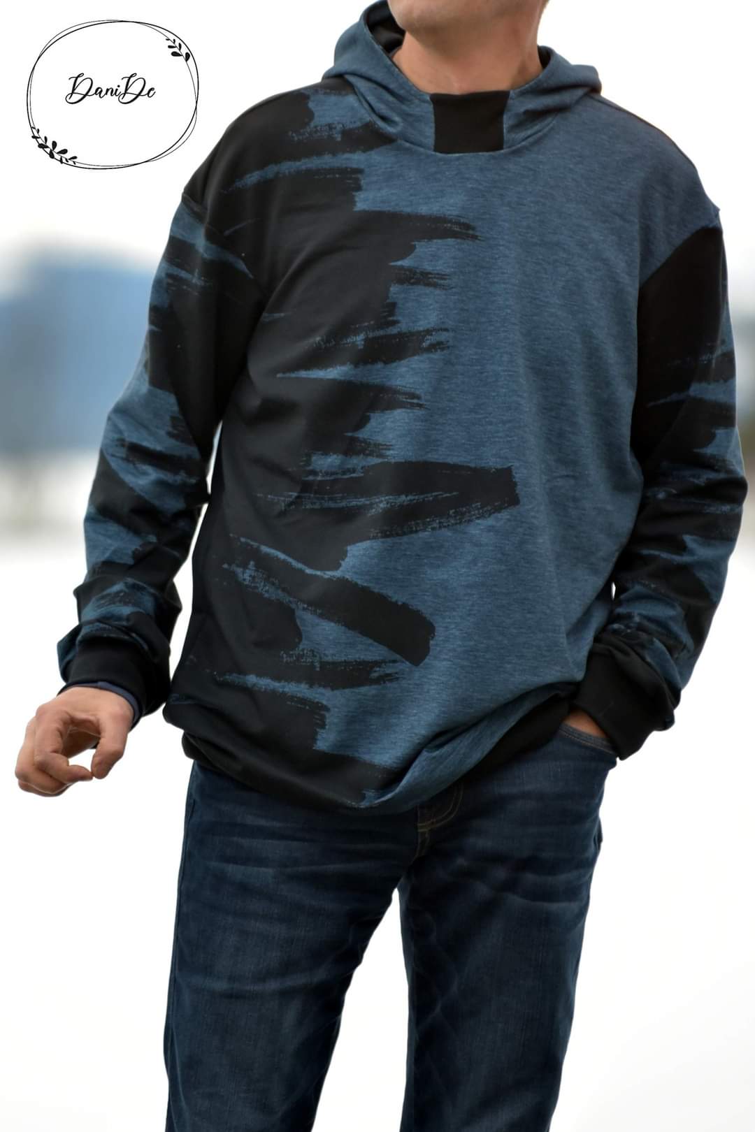 KALIX – Hoodie Herren digitales Schnittmuster als PDF download | Oversize mit Teilungen | Größe 44–60 | SEAMONE – Herren A4 + A0 + Beamer PDF Schnittmuster | SEAMONE