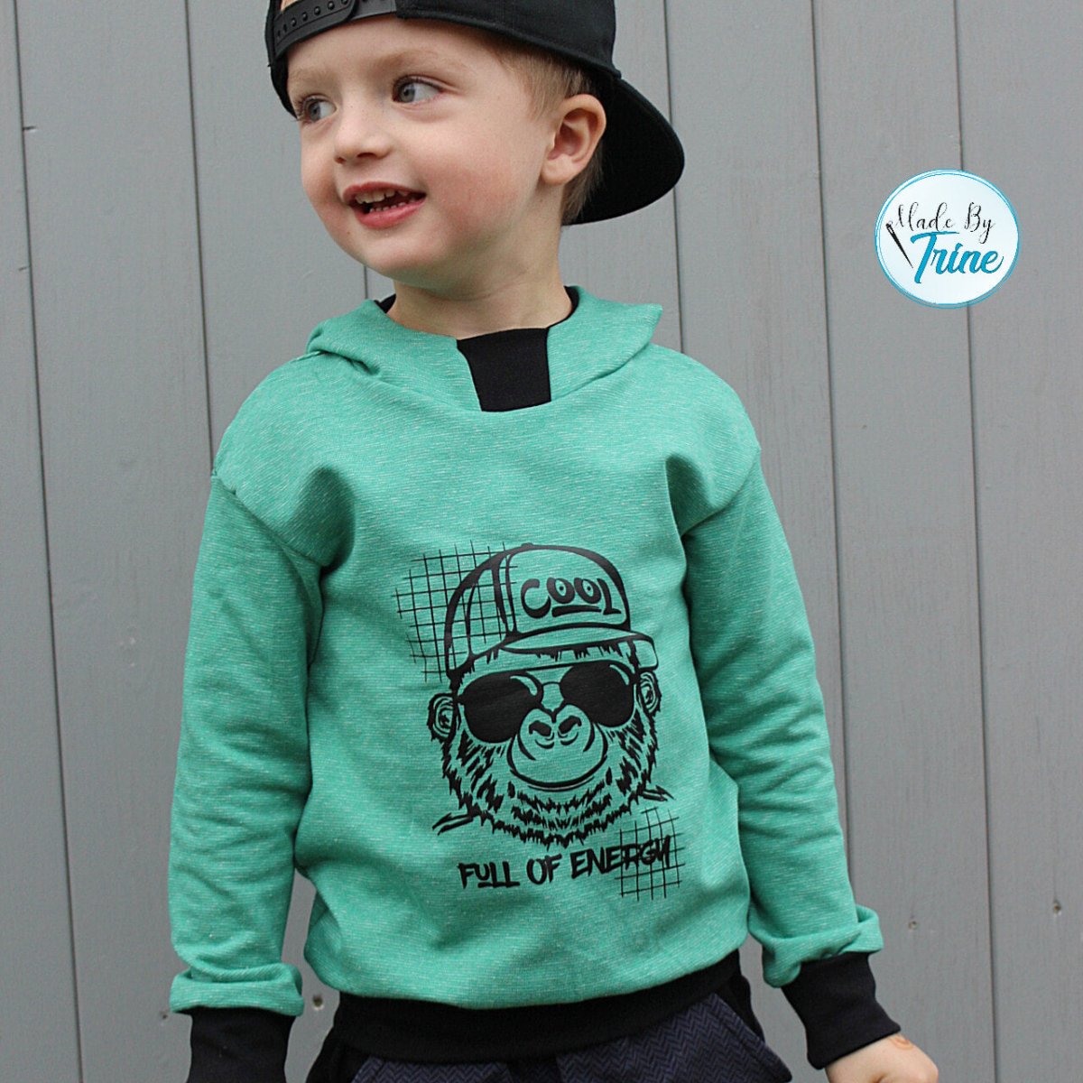 KALIX – Hoodie Kinder digitales Schnittmuster als PDF download | Oversize mit Teilungen | Größe 86–164 | SEAMONE – Kinder A4 + A0 + Beamer PDF Schnittmuster | SEAMONE