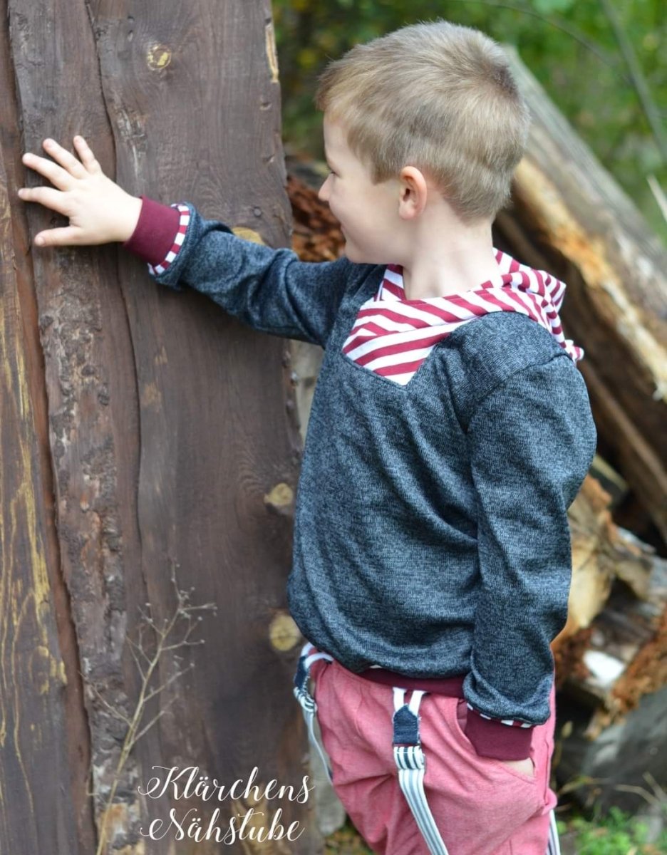 KVILL – Troyer Kinder digitales Schnittmuster als PDF download | mit Kapuze, Schalkragen oder Reißverschluss | Größe 98–164 | SEAMONE – Kinder A4 + A0 + Beamer PDF Schnittmuster | SEAMONE