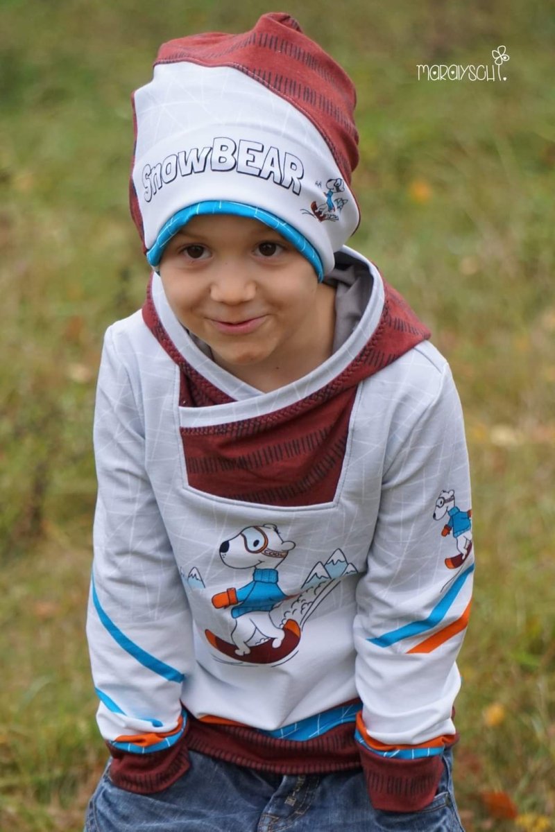 KVILL – Troyer Kinder digitales Schnittmuster als PDF download | mit Kapuze, Schalkragen oder Reißverschluss | Größe 98–164 | SEAMONE – Kinder A4 + A0 + Beamer PDF Schnittmuster | SEAMONE