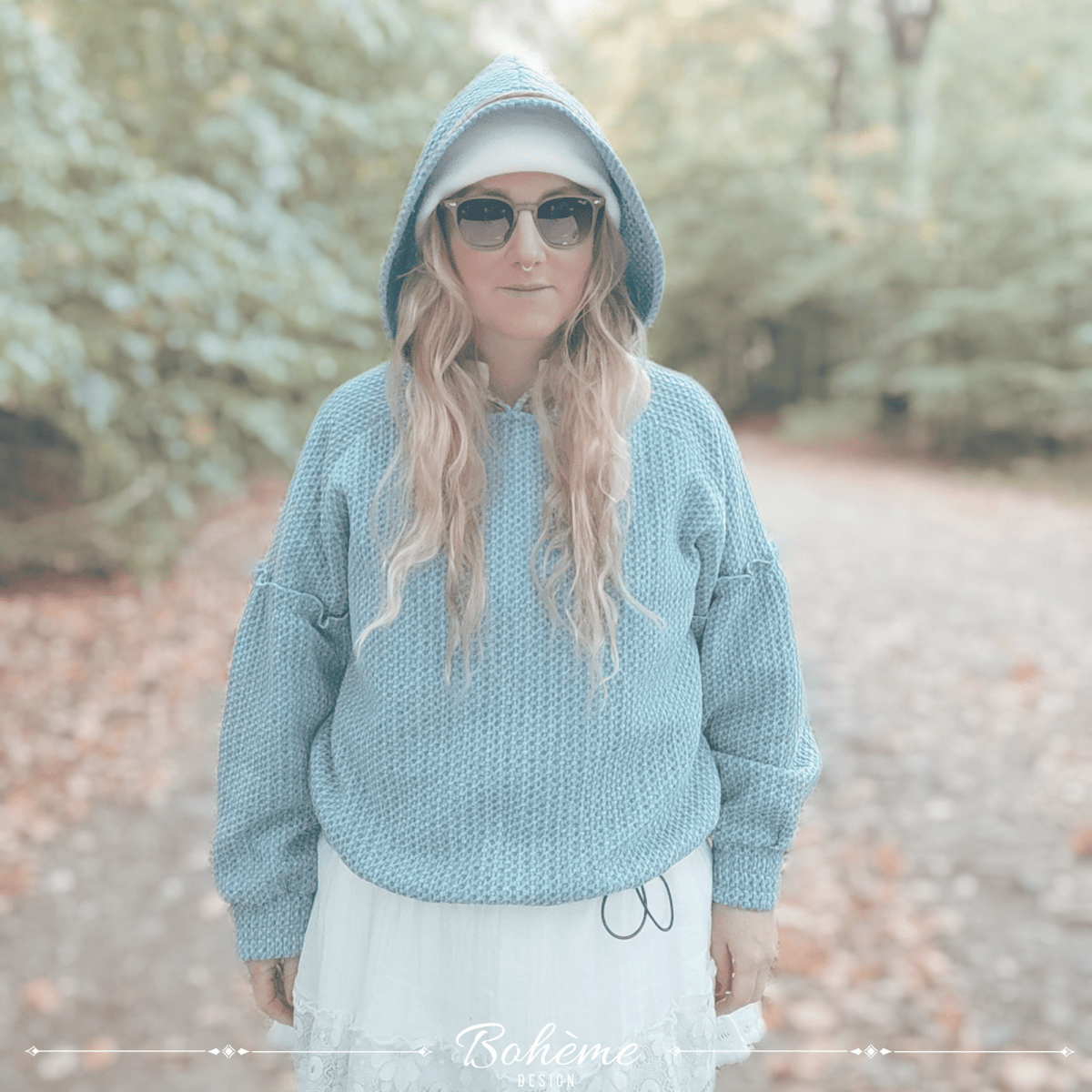 RYSSHOLM – Hoodie Damen digitales Schnittmuster als PDF download | mit Rüsche & Ballonärmeln | Größe 32–52 | SEAMONE – Damen A4 + A0 + Beamer PDF Schnittmuster | SEAMONE