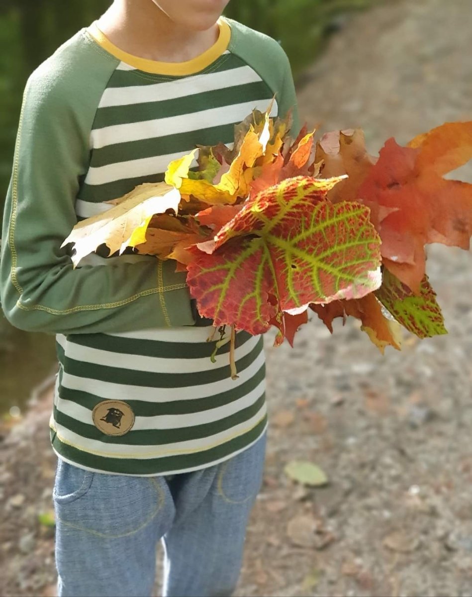 SKAGERRAK – Raglan - Shirt Kinder digitales Schnittmuster als PDF download | mit Rundhals - oder V - Ausschnitt | Größe 74–164 | SEAMONE – Kinder A4 + A0 + Beamer PDF Schnittmuster | SEAMONE