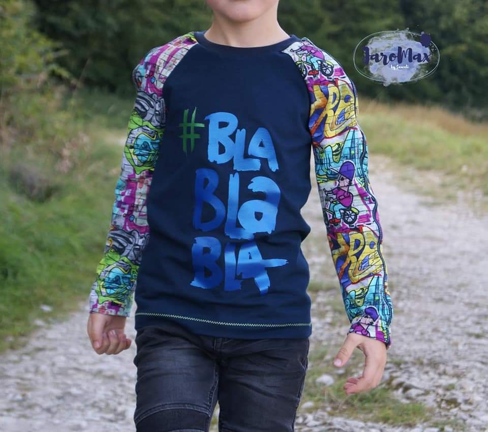 SKAGERRAK – Raglan - Shirt Kinder digitales Schnittmuster als PDF download | mit Rundhals - oder V - Ausschnitt | Größe 74–164 | SEAMONE – Kinder A4 + A0 + Beamer PDF Schnittmuster | SEAMONE