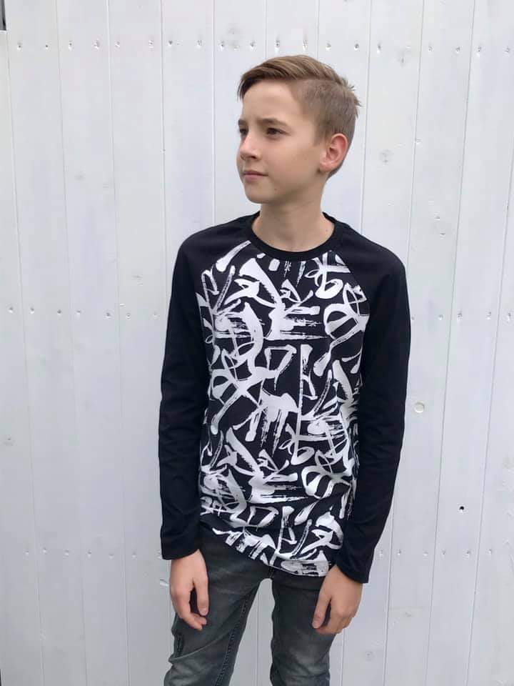 SKAGERRAK – Raglan - Shirt Kinder digitales Schnittmuster als PDF download | mit Rundhals - oder V - Ausschnitt | Größe 74–164 | SEAMONE – Kinder A4 + A0 + Beamer PDF Schnittmuster | SEAMONE