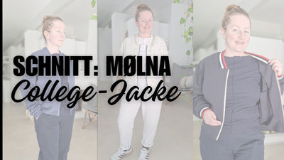 Collegejacke nähen mit eckigem Krageneinsatz