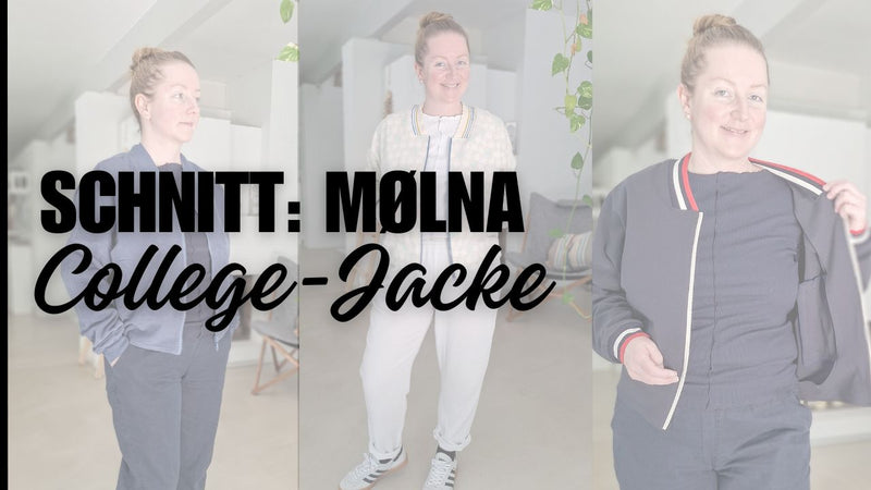 Collegejacke nähen mit eckigem Krageneinsatz