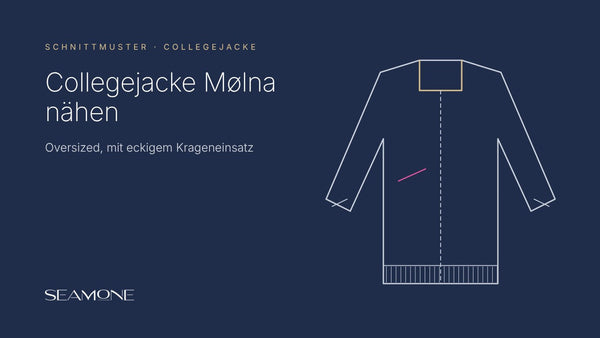 Collegejacke nähen mit eckigem Krageneinsatz