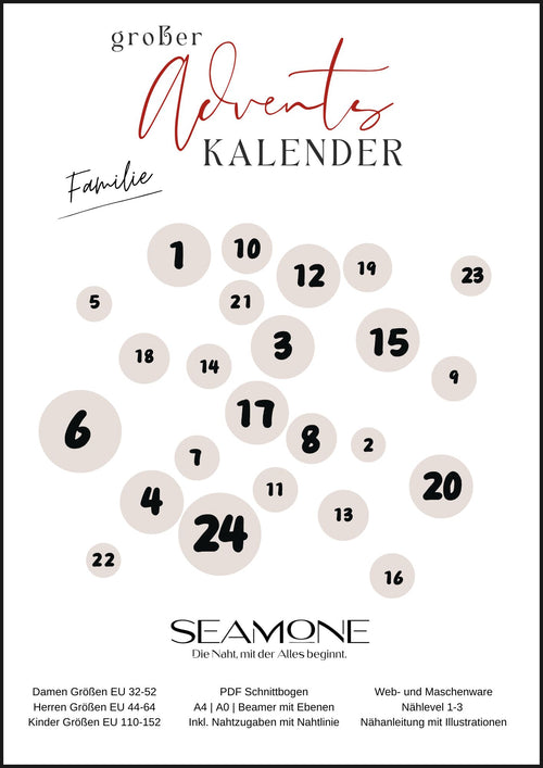 großer Adventskalender 2025 Familie