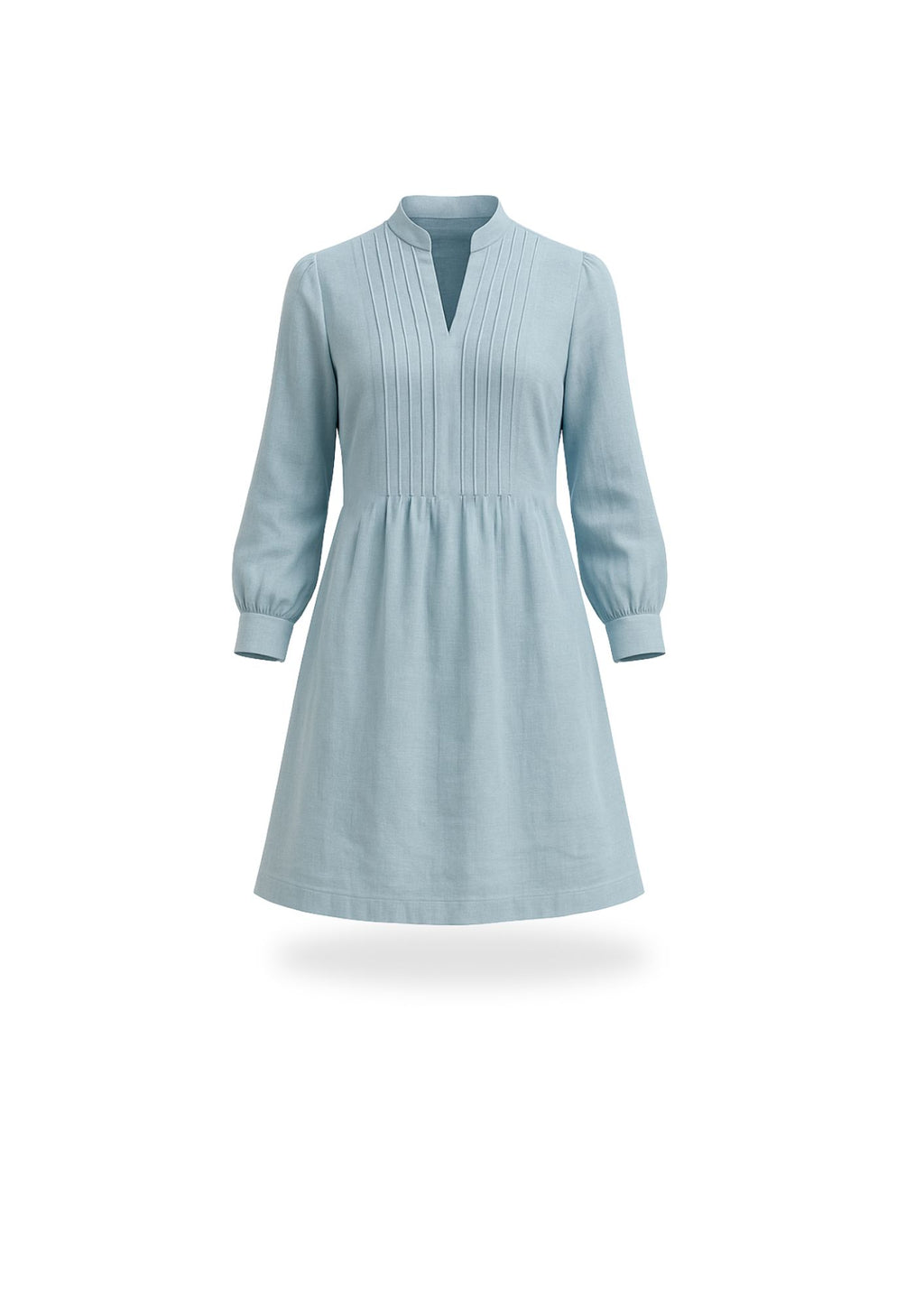 ÅSUNDEN – Biesenkleid Damen digitales Schnittmuster als PDF download | mit Stehkragen & 7/8-Ärmel | Größe 32–52 | SEAMONE