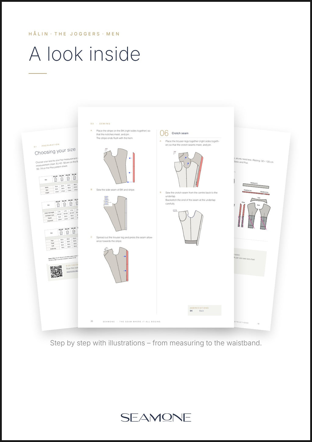HÅLIN men's sewing instructions – a look inside