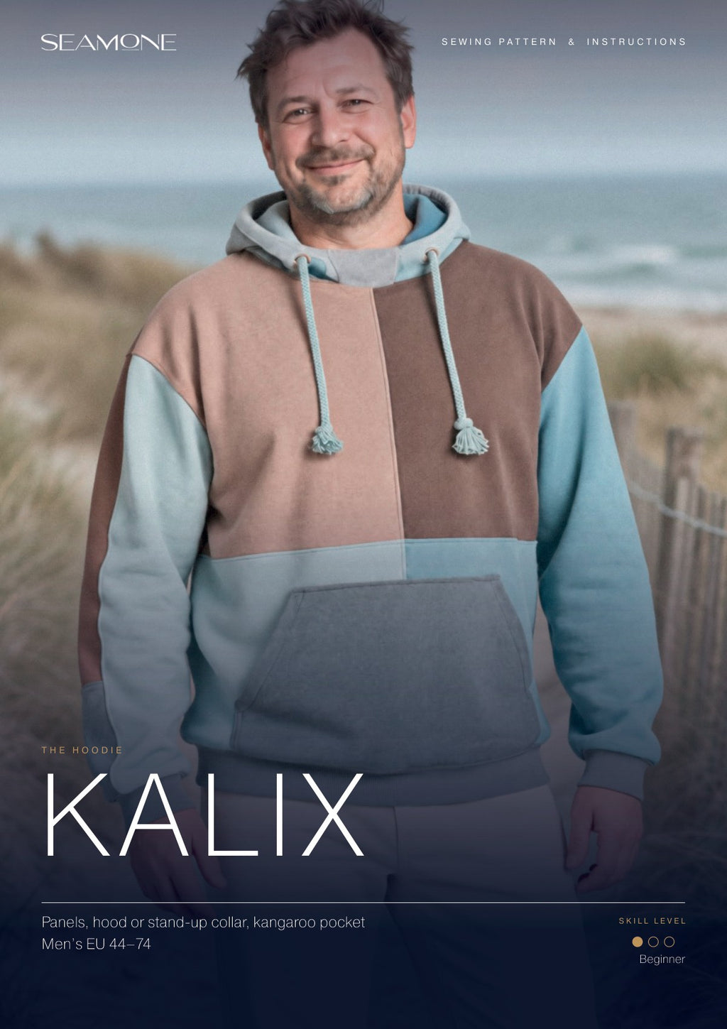 KALIX men's hoodie sewing pattern – instructions cover