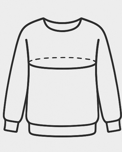 Fertigmaße eines Pullovers