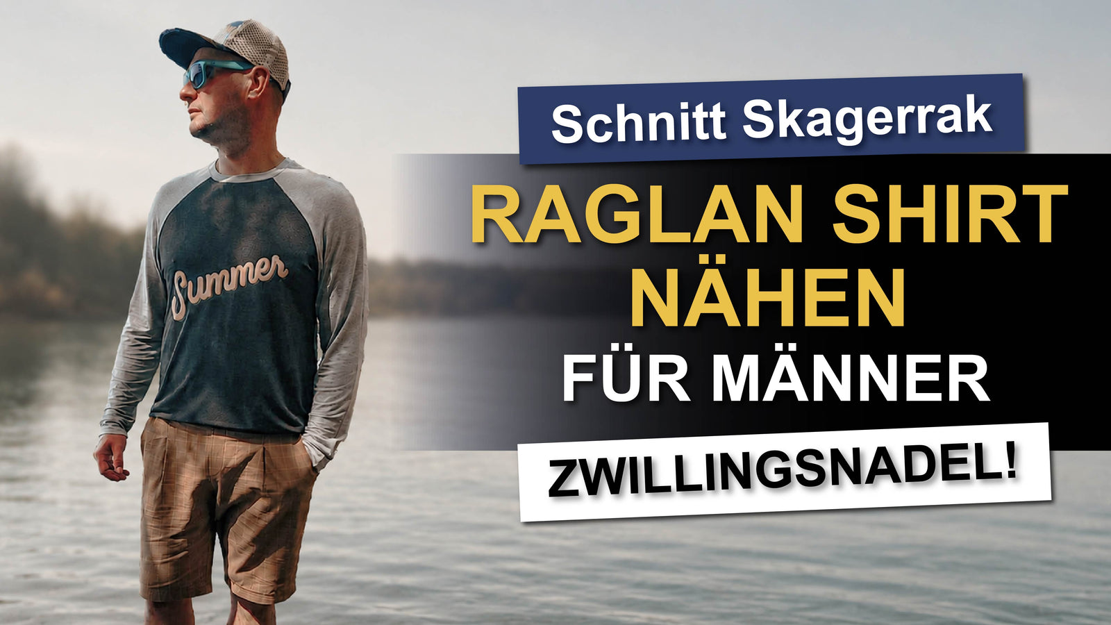SKAGERRAK – Raglan-Shirt Herren digitales Schnittmuster als PDF download | mit Rundhals- oder V-Ausschnitt | Größe 44–72 | SEAMONE – YouTube Video
