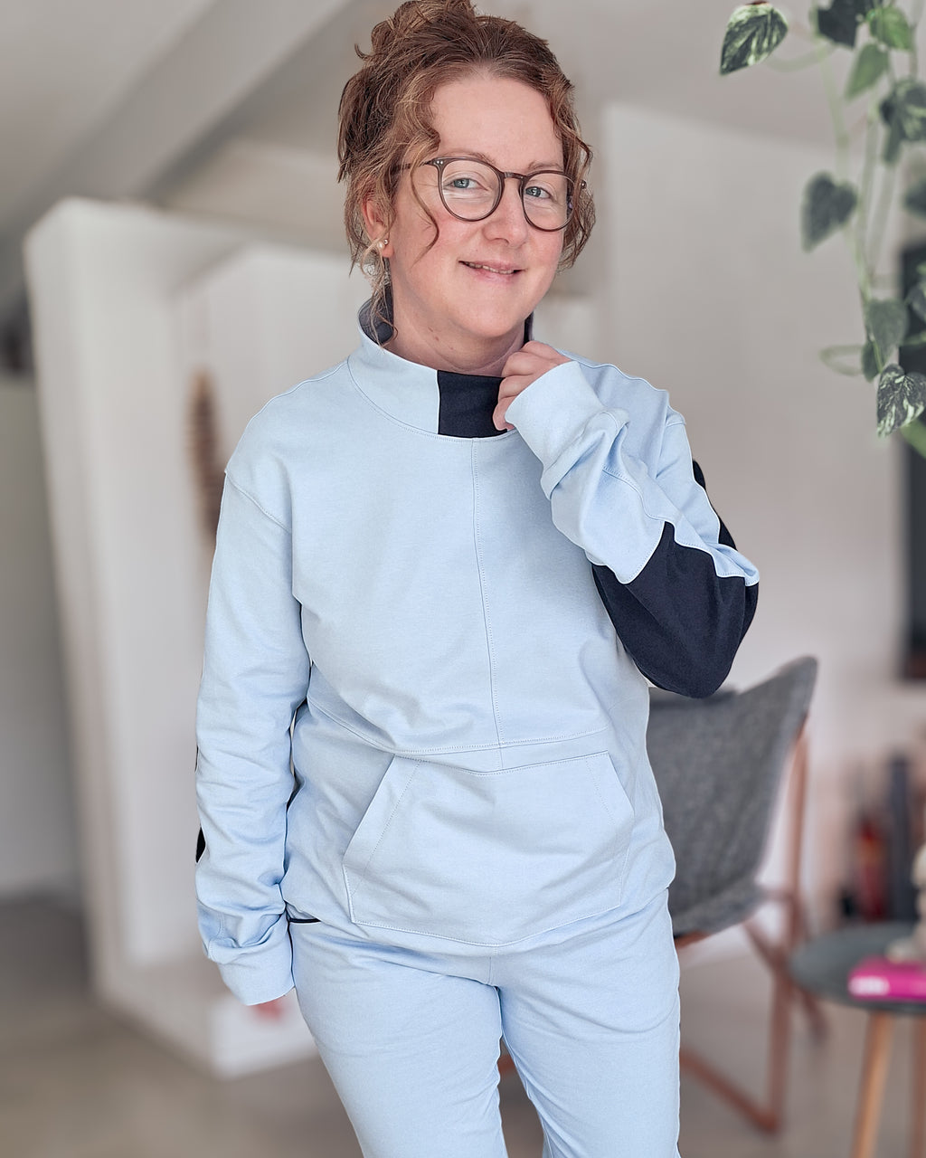 KALIX – Hoodie Damen digitales Schnittmuster als PDF Download | Oversize mit Teilungen & 3 Kragenvarianten | Größe 30–60 | SEAMONE