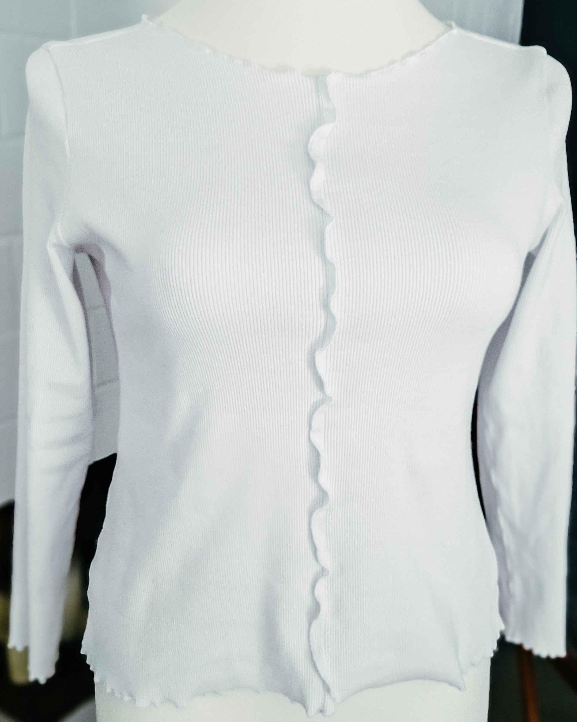 RØLLA – Rollsaum Shirt Damen | mit Rüsche | Rippjersey & elastische Spitze | digitales Schnittmuster als PDF download | Größe 30–60 | SEAMONE