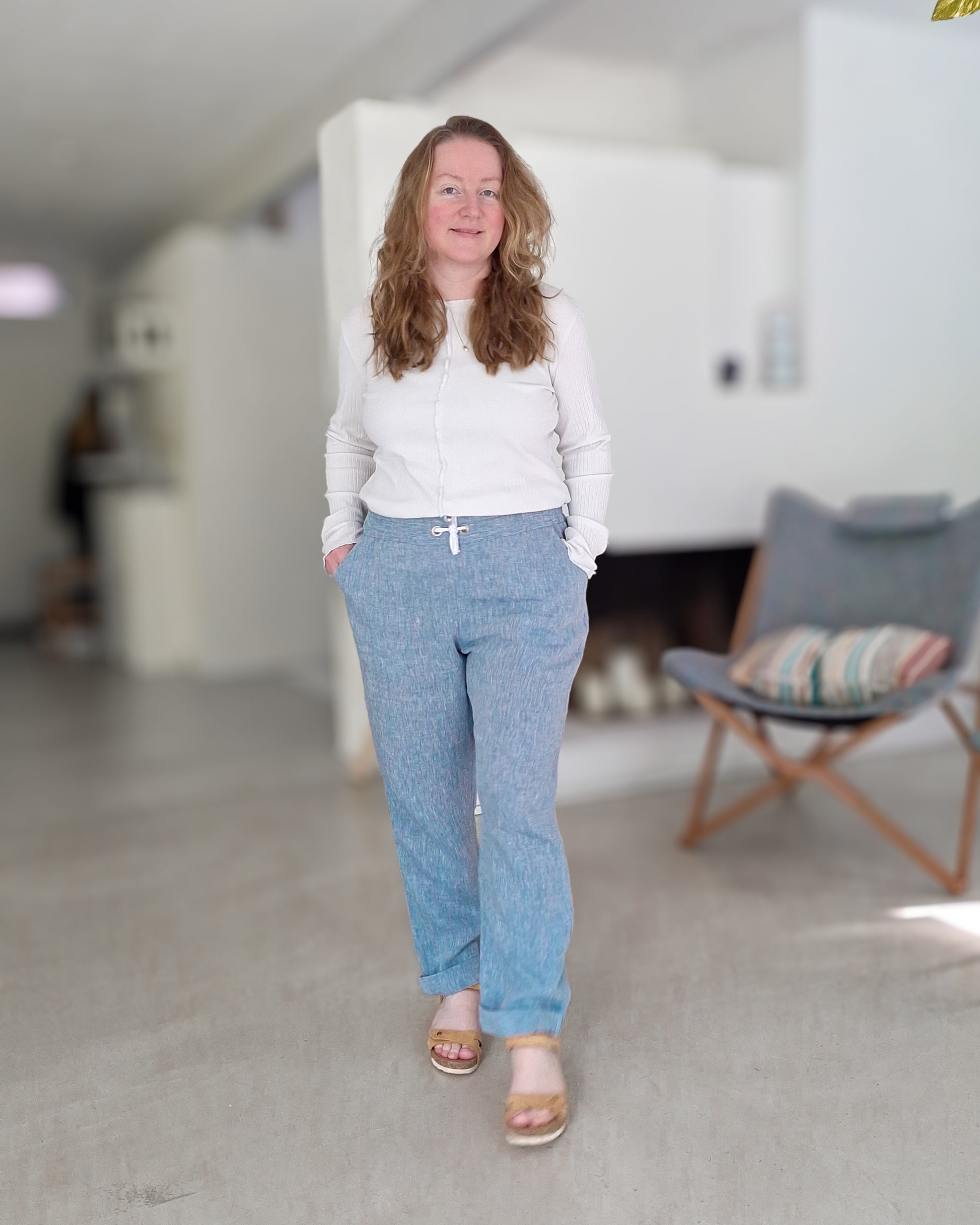 LIMFJORD – Leinenhose Damen nähen | Schnittmuster PDF | Chinohose mit Gummibund & Taschen | Größe 30–60 | SEAMONE