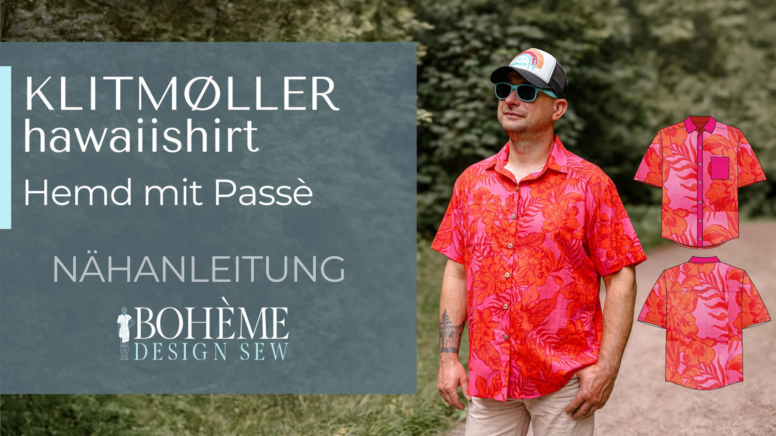 KLITMØLLER – Hawaiihemd Herren digitales Schnittmuster als PDF download | lässig & kurzärmelig | Größe 44–64 | SEAMONE – YouTube Video