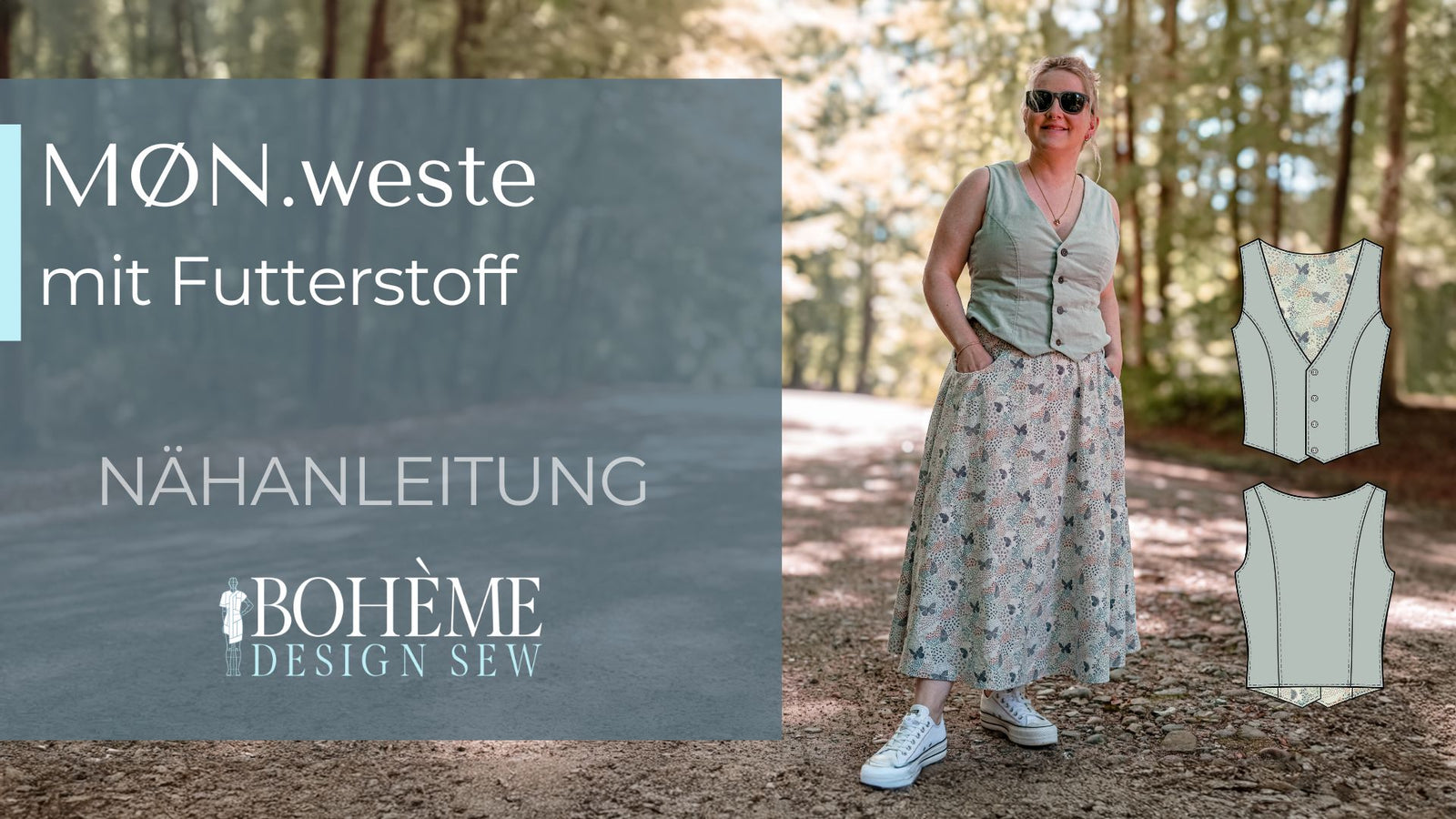MØN – Weste Damen digitales Schnittmuster als PDF download | tailliert & gefüttert | Größe 32–52 | SEAMONE – YouTube Video