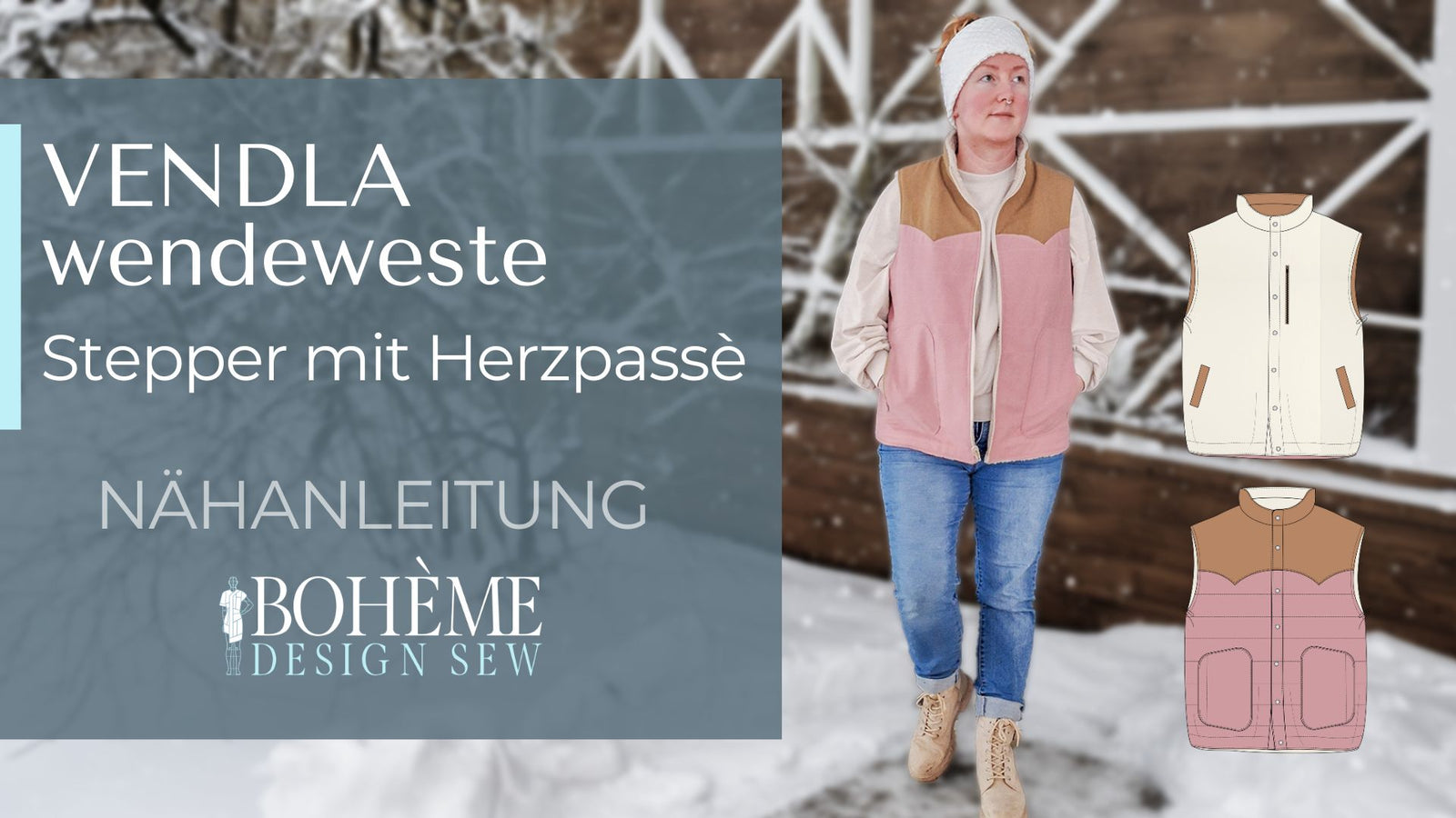 VENDLA – Wendeweste Herren digitales Schnittmuster als PDF download | gesteppt & gefüttert | Größe 44–64 | SEAMONE – YouTube Video