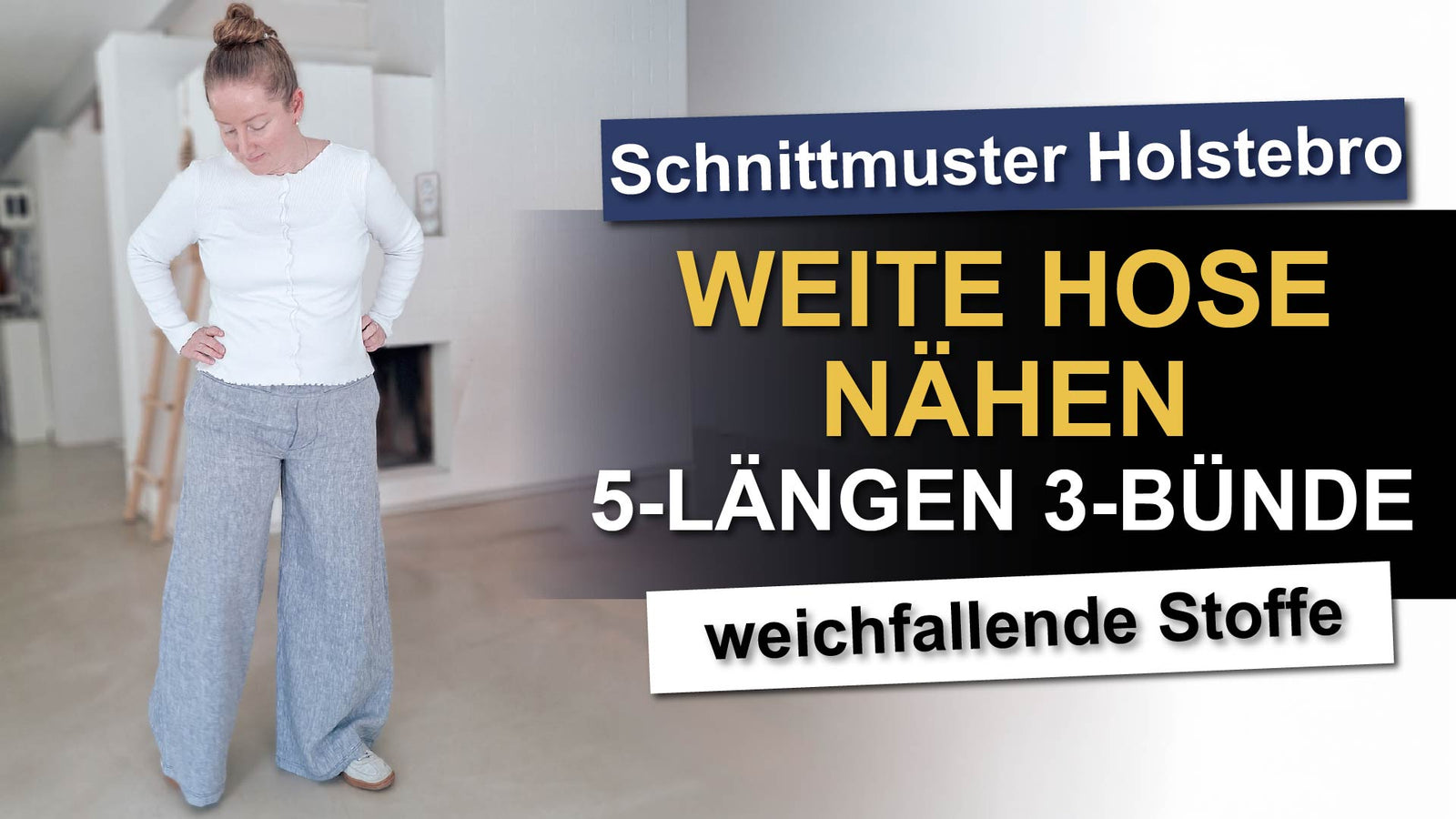 HOLSTEBRO – Culotte Damen digitales Schnittmuster als PDF download | luftig & mit weitem Bein | Größe 32–52 | SEAMONE – YouTube Video