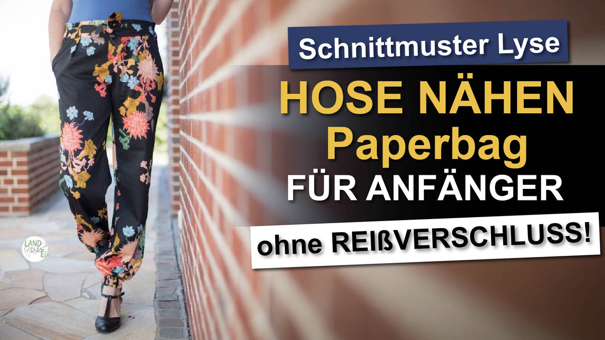 LYSE – Paperbag-Hose Damen mit geradem Bein Schnittmuster PDF & Papier – YouTube Video