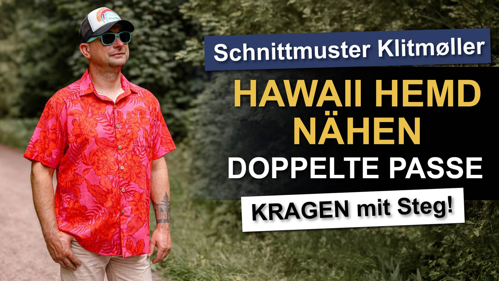 KLITMØLLER – Hawaiihemd Herren digitales Schnittmuster als PDF download | lässig & kurzärmelig | Größe 44–64 | SEAMONE – YouTube Video
