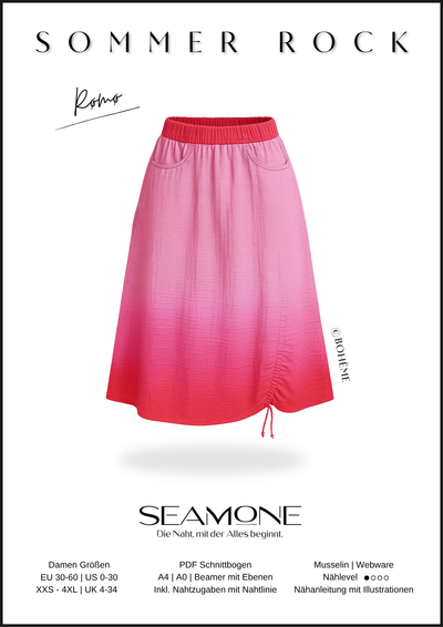 RØMØ – Women's Maxi Skirt Sewing Pattern, PDF & Paper