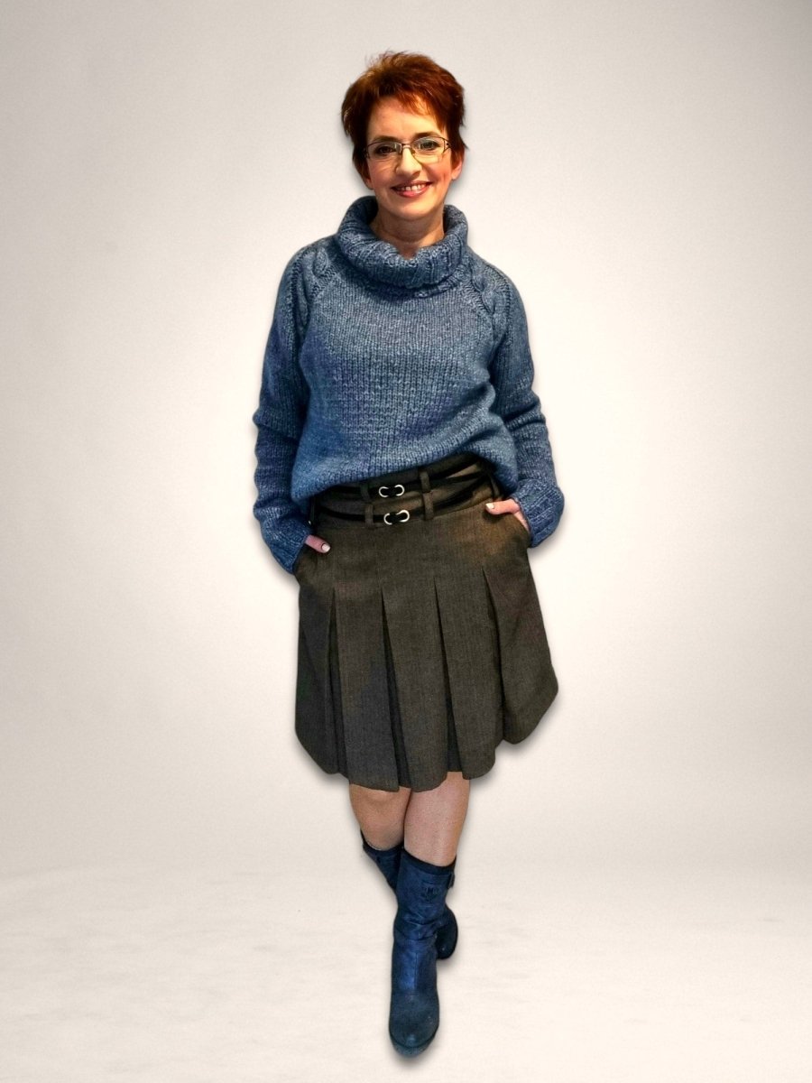 FOLLSJÅ – Kellerfaltenrock Damen digitales Schnittmuster als PDF download | gefüttert & mit Eingrifftaschen | Größe 32–52 | SEAMONE – Damen A4 + A0 + Beamer PDF Schnittmuster | SEAMONE