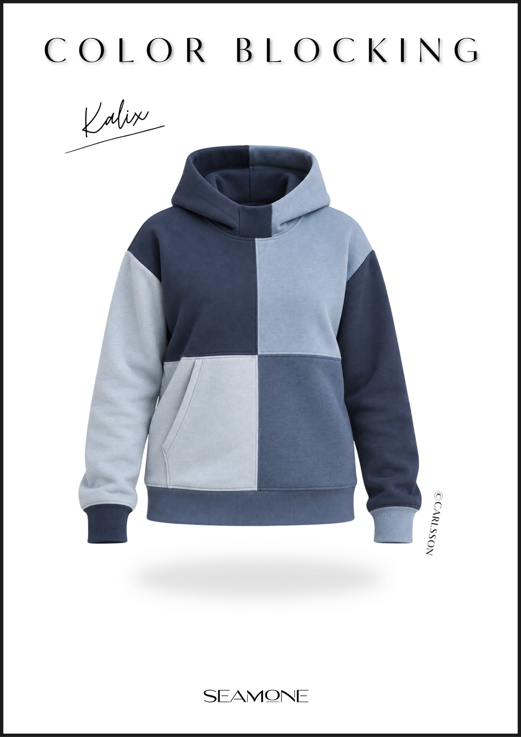 KALIX sewing pattern cover – oversized hoodie for women, PDF sewing pattern EU 30–60