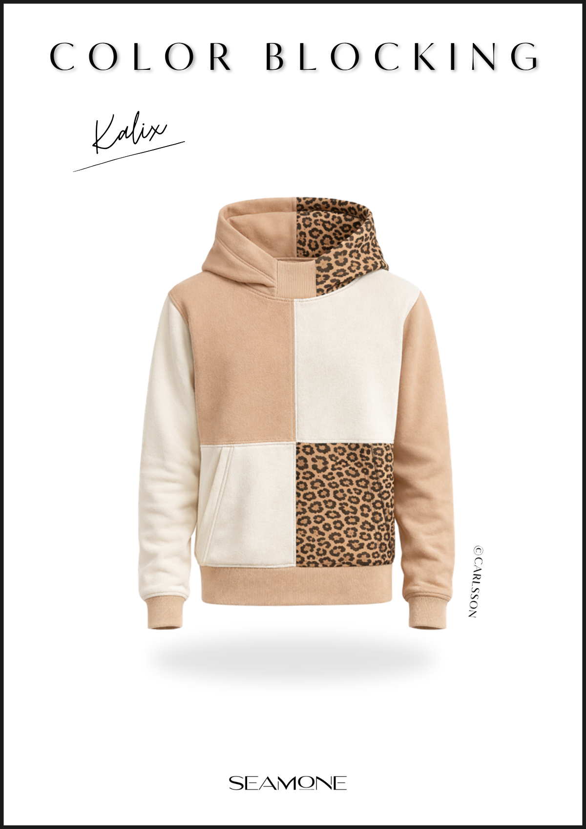 KALIX sewing pattern cover – oversized hoodie for women, PDF sewing pattern EU 30–60