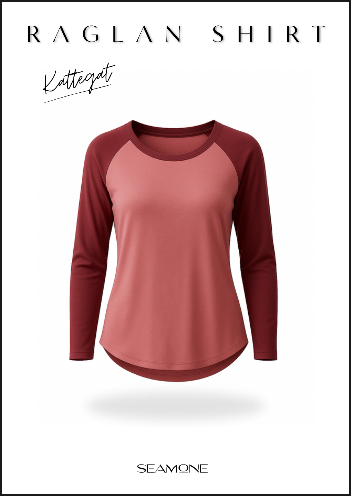 KATTEGAT sewing pattern cover – raglan top for women, PDF sewing pattern EU 30–60
