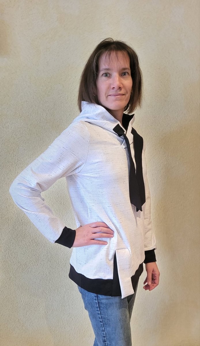 KNUD – Hoodiekleid Damen digitales Schnittmuster als PDF download | mit Kapuze oder Kragen | Größe 32–52 | SEAMONE – Damen A4 + A0 + Beamer PDF Schnittmuster | SEAMONE