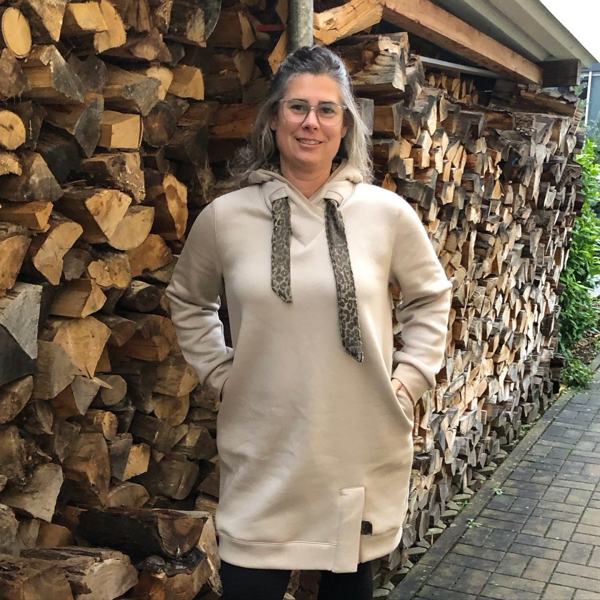 KNUD – Hoodiekleid Damen digitales Schnittmuster als PDF download | mit Kapuze oder Kragen | Größe 32–52 | SEAMONE – Damen A4 + A0 + Beamer PDF Schnittmuster | SEAMONE