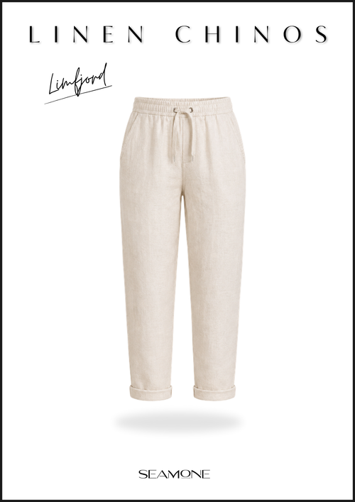 LIMFJORD sewing pattern cover – chino trousers for women, PDF sewing pattern EU 30–60