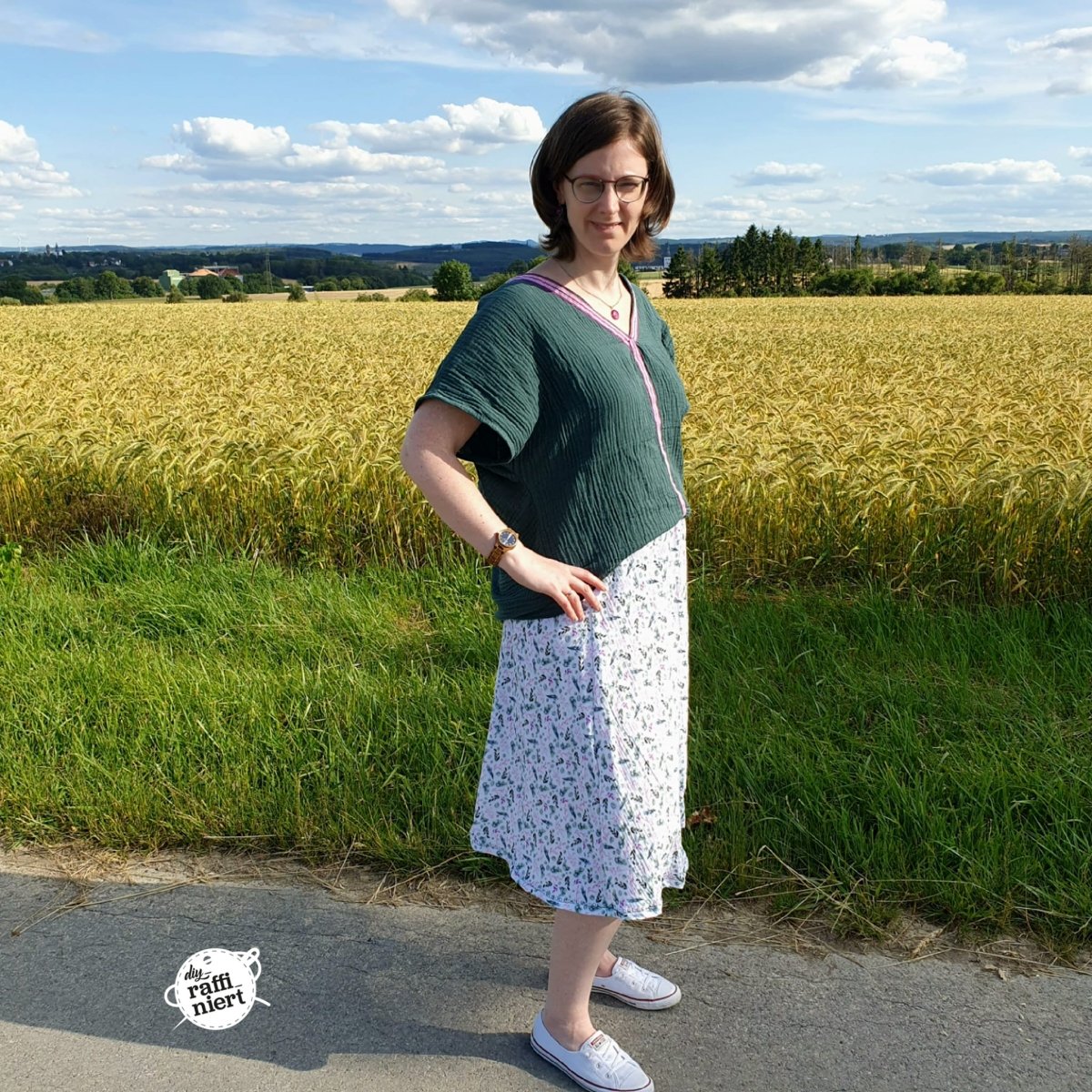 MØNSTED – Shirt Damen digitales Schnittmuster als PDF download | mit Fledermausärmeln & Wendefunktion | Größe 32–52 | SEAMONE – Damen A4 + A0 + Beamer PDF Schnittmuster | SEAMONE