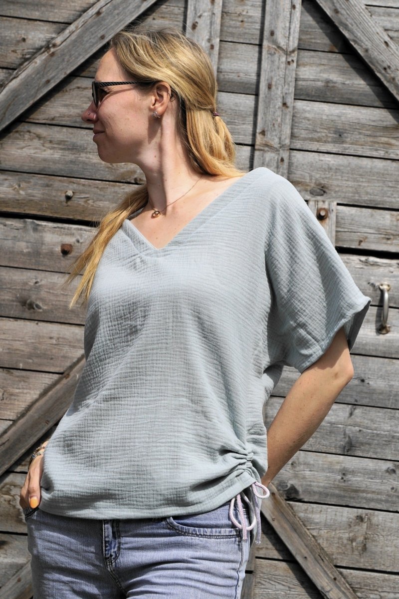 MØNSTED – Shirt Damen digitales Schnittmuster als PDF download | mit Fledermausärmeln & Wendefunktion | Größe 32–52 | SEAMONE – Damen A4 + A0 + Beamer PDF Schnittmuster | SEAMONE