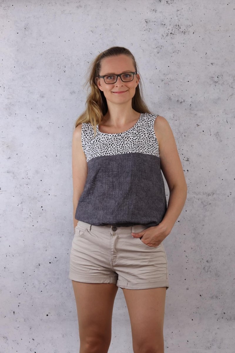 TISSØ – Top Damen digitales Schnittmuster als PDF download | mit Teilung & rundem Saum | Größe 32–52 | SEAMONE – Damen A4 + A0 + Beamer PDF Schnittmuster | SEAMONE