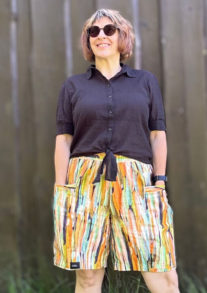 VIANNE – Shorts Damen Schnittmuster PDF Download | locker geschnitten & mit Gummibund | Größe 32–52 | SEAMONE – Damen Digital (A4 + A0 + Beamer) PDF Schnittmuster | SEAMONE