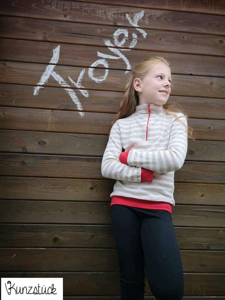 KVILL – Troyer Kinder digitales Schnittmuster als PDF download | mit Kapuze, Schalkragen oder Reißverschluss | Größe 98–164 | SEAMONE – Kinder A4 + A0 + Beamer PDF Schnittmuster | SEAMONE