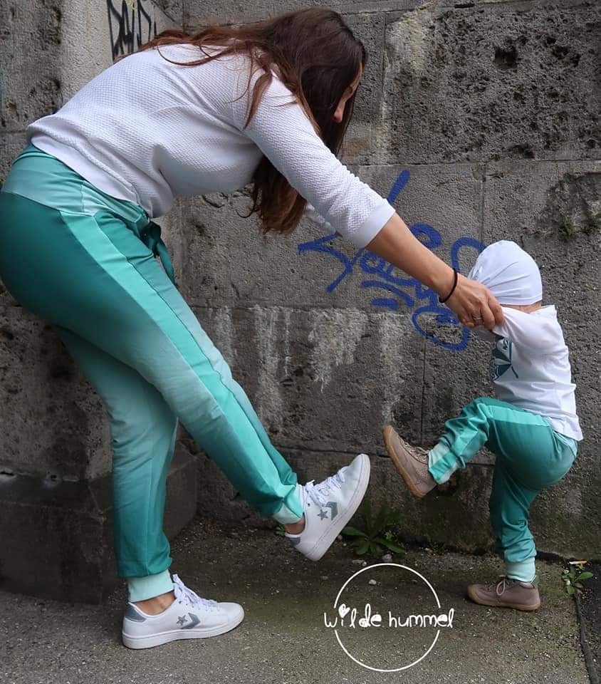 HÅLIN – Jogginghose Damen digitales Schnittmuster als PDF download | mit Seitenstreifen & Teilungsdetails | Größe 32–48 | SEAMONE – Damen Kombi: A4 + A0 + Beamer PDF Schnittmuster | SEAMONE