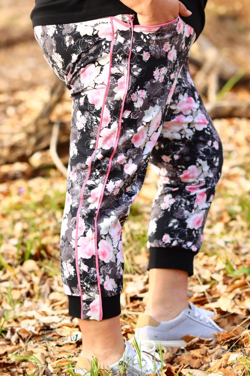 HÅLIN – Jogginghose Damen digitales Schnittmuster als PDF download | mit Seitenstreifen & Teilungsdetails | Größe 46–62 | SEAMONE – Damen A4 + A0 + Beamer PDF Schnittmuster | SEAMONE